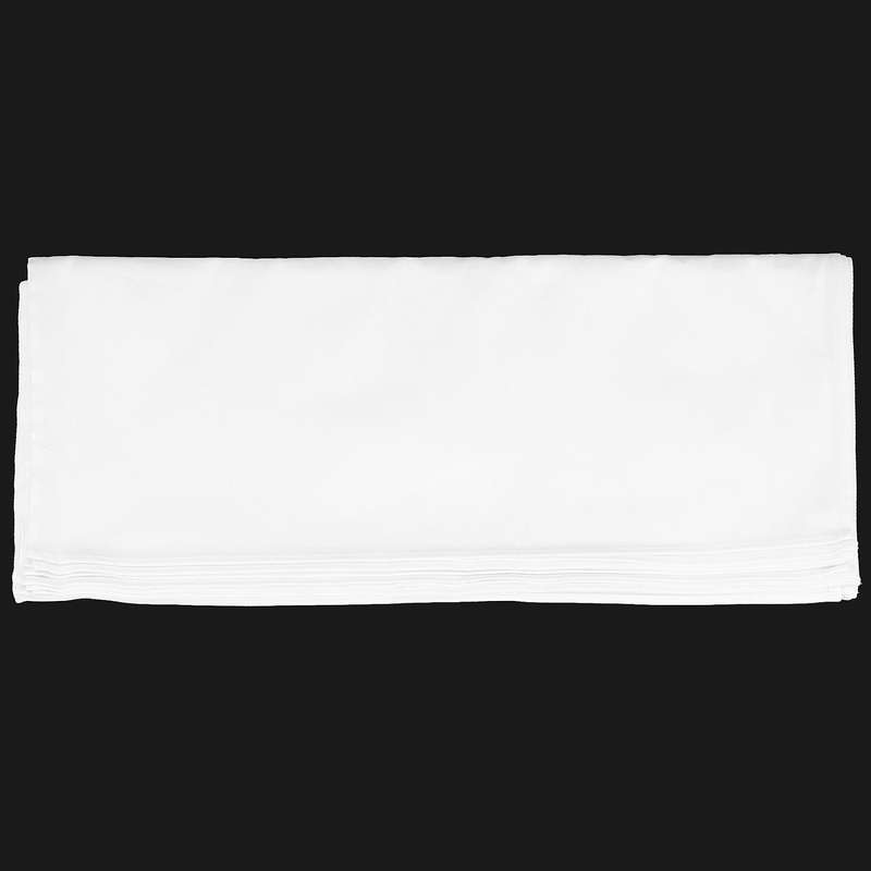 12pcs Cotton Restaurant Dinner Cloth Satin White 50x50cm