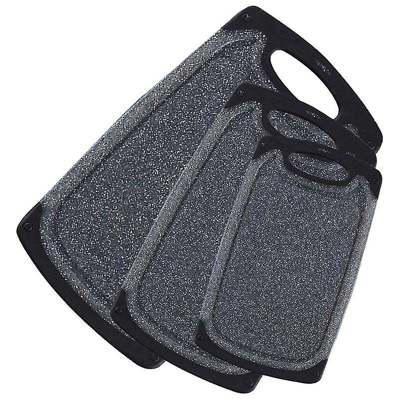 Kitchen Cutting Board (set Of 3),with Juice Grooves & Carrying Handle