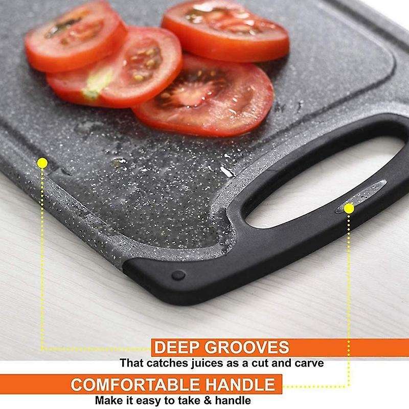 Kitchen Cutting Board (set Of 3),with Juice Grooves & Carrying Handle