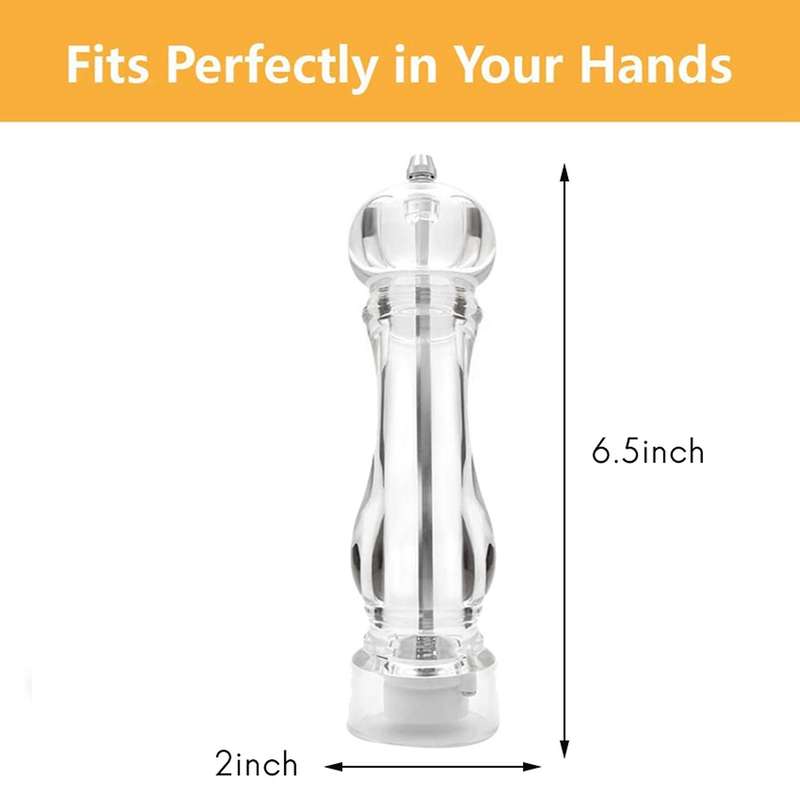 4 Pack Salt and Pepper Grinder Mill Set for Whole Peppercorn and Salt