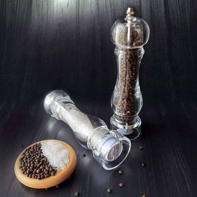 4 Pack Salt and Pepper Grinder Mill Set for Whole Peppercorn and Salt