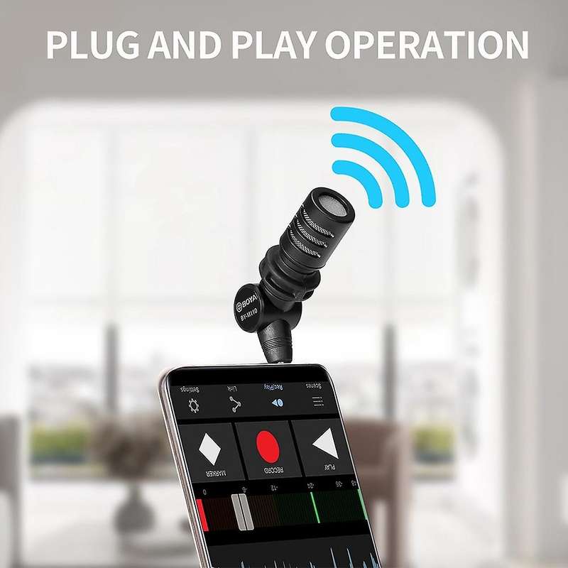 Boya By-m100 Omnidirectional Microphone for Android Ios Dslr Camera
