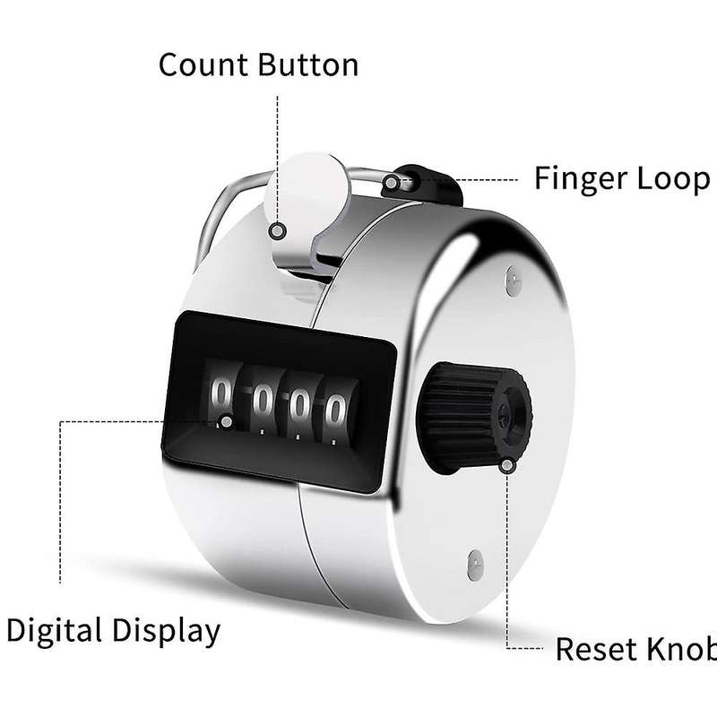12 Pcs Hand Tally Counter 4-digit Lap Counter Clicker
