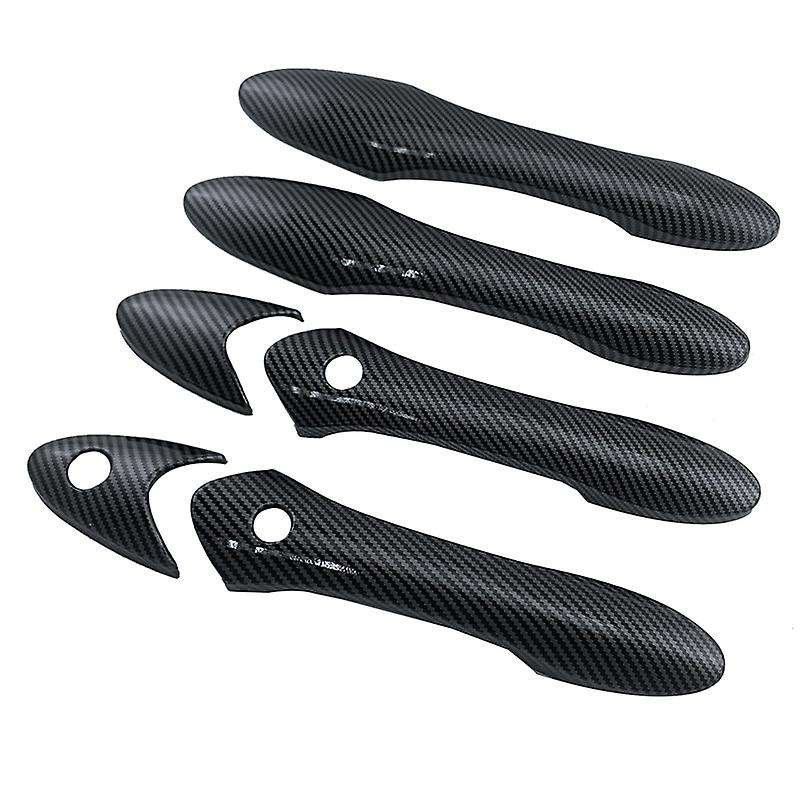 Abs Carbon Fiber Outside Exterior Door Handle Protector Cover(3 Hole)