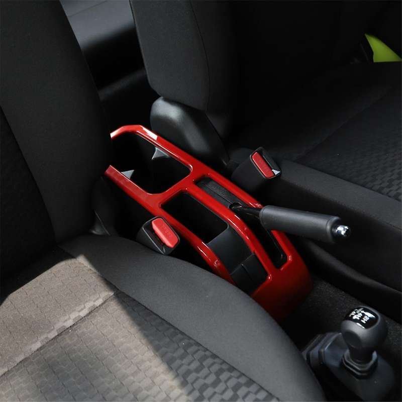 Handbrake Cup Holder Trim Cover Abs for Suzuki Jimny 2019-2022 ,red