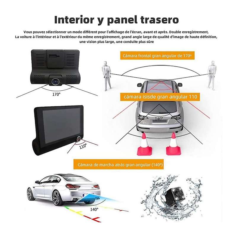 4 Inch Wide Angle Night Vision Full Hd 1080p Car Camera