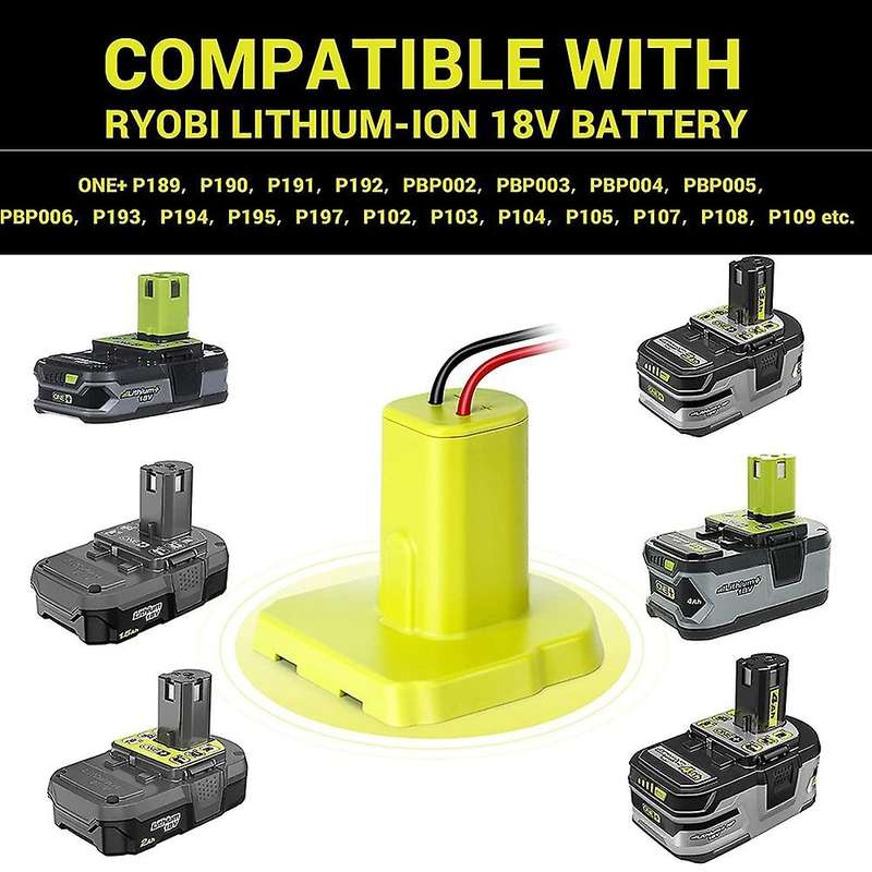 For Power Wheels Adaptor for Ryobi 18v Diy with Step Down 8-40v to 12v