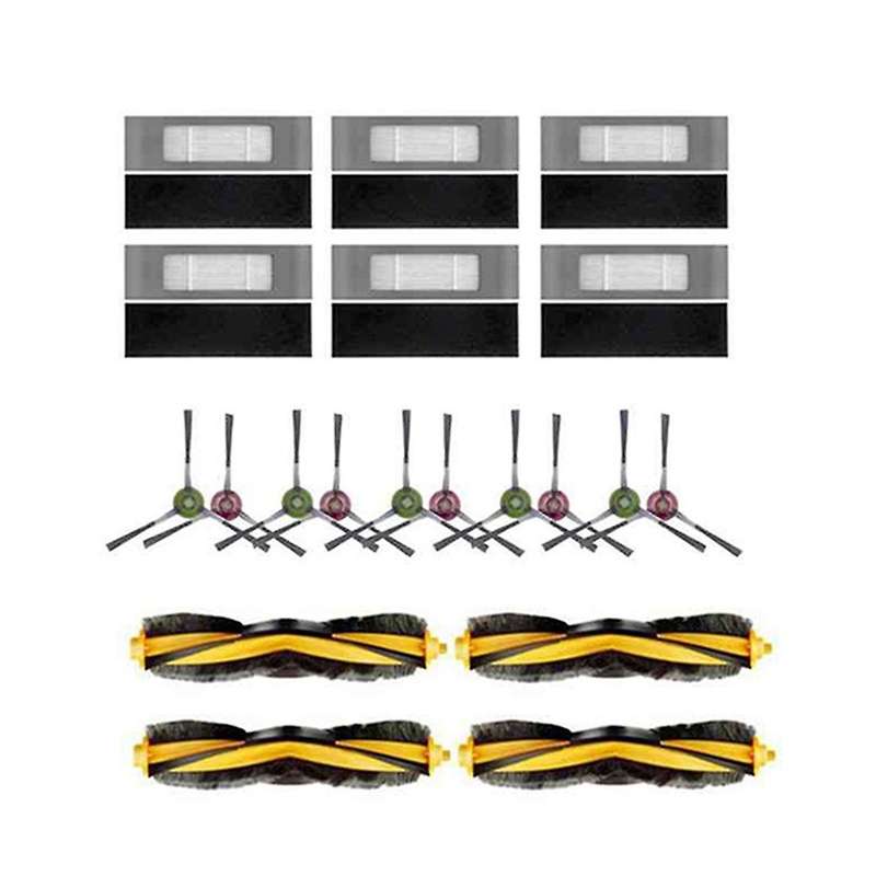 1set for Ecovacs Deebot Ozmo T8 Robot, Main Brush Side Brush Filter