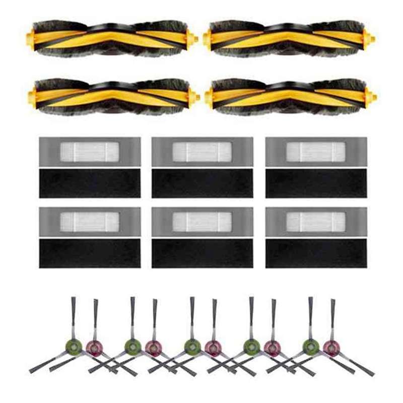 1set for Ecovacs Deebot Ozmo T8 Robot, Main Brush Side Brush Filter