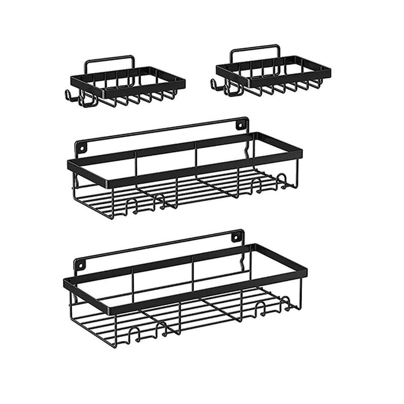 Shower Caddy Shelf Organizer (2pack) with 2 Soap Dishes, Adhesive