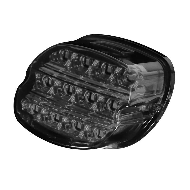 Motorcycle 12v Led Smoked Housing Brake Tail Light for Harley Glide