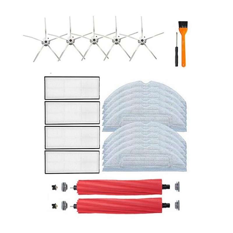 23pcs Vacuum Cleaner Spare Parts Main Brush Side Brush Hepa Filter