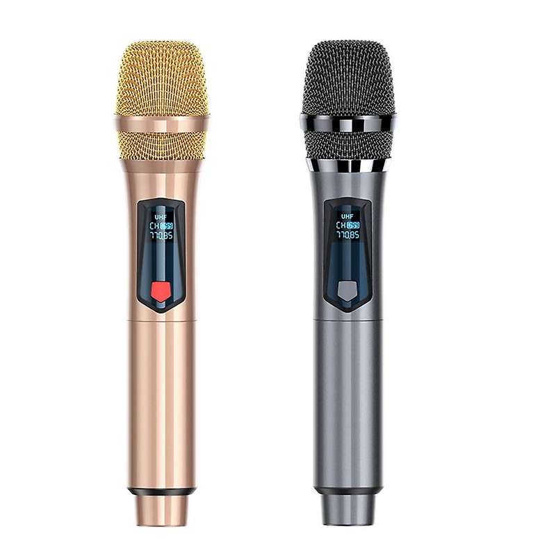 Uhf Wireless Microphone for Karaoke Singing Party Dual Microphone