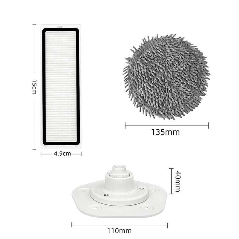 Main Side Brush Filter and Mop Pad for Mijia Pro Xiaomi Stytj06zhm