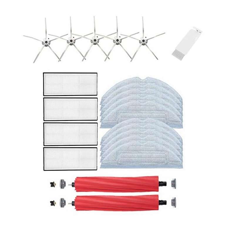 22pcs Vacuum Cleaner Spare Parts Main Brush Side Brush Hepa Filter