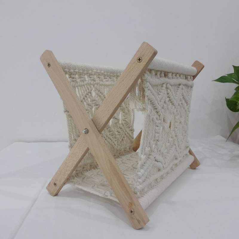 Boho Magazine Holder, Towel Storage Basket, Rustic Home Bedroom Decor