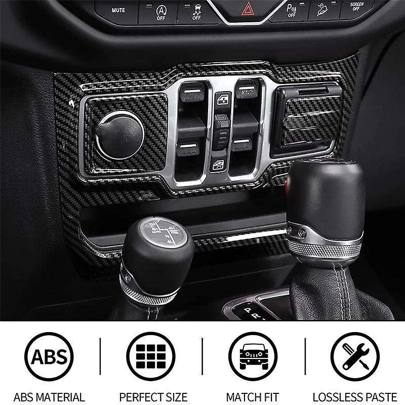 Window Control Panel Trim for Jeep Wrangler Jl 2018-2022,carbon Fiber