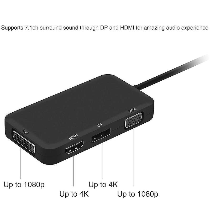 Compact Usb 3.1 Type C Multiport Uhd Converter