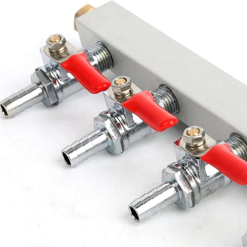 4-way Co2 Air Distribution Manifold Beer Barrel with Check Valve