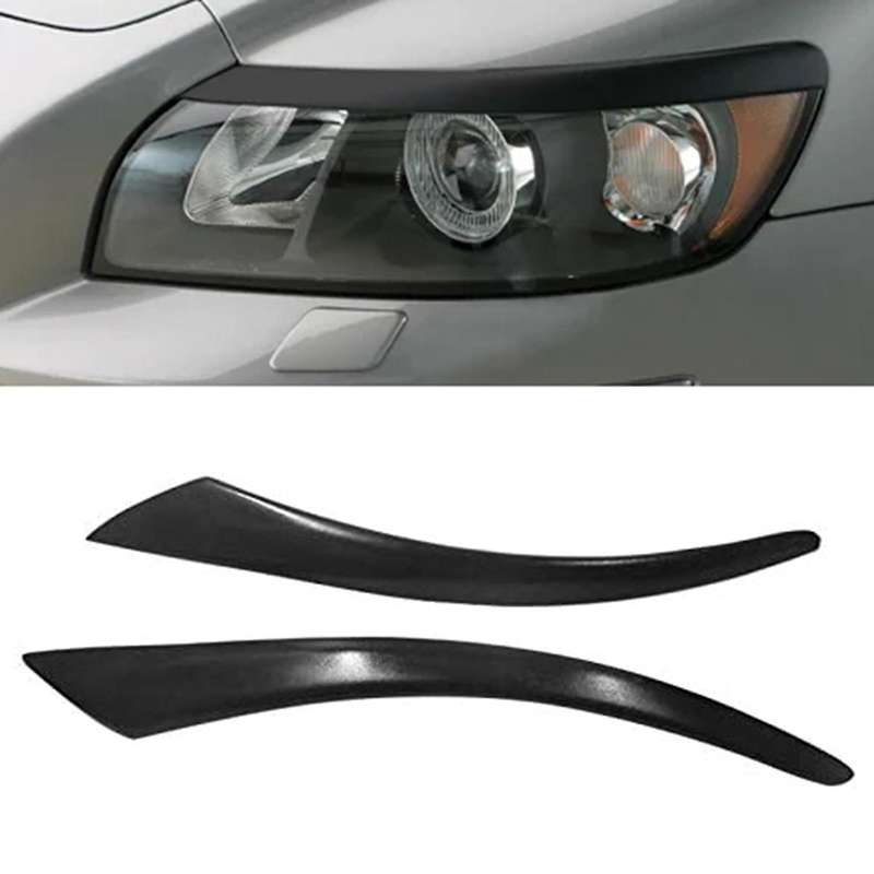 For Volvo S40 V50 2004-2012 Headlights Eyebrows Eyelids Cover Sticker