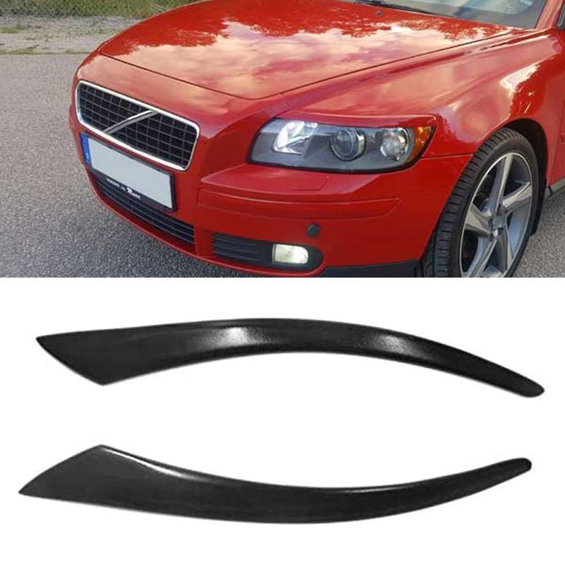 For Volvo S40 V50 2004-2012 Headlights Eyebrows Eyelids Cover Sticker