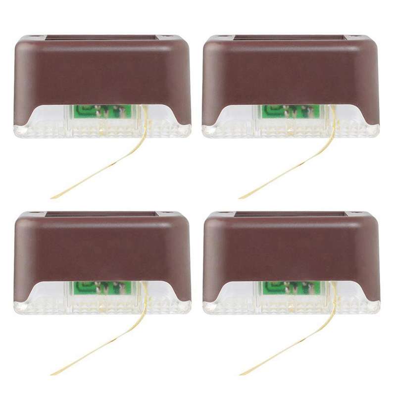 8pcs Led Solar Path Stair Lights Outdoor Garden Yard Fence Wall Lamp
