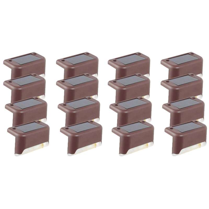 8pcs Led Solar Path Stair Lights Outdoor Garden Yard Fence Wall Lamp