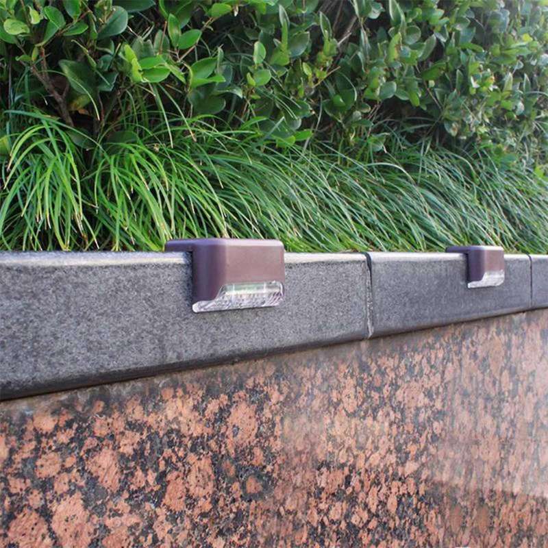 8pcs Led Solar Path Stair Lights Outdoor Garden Yard Fence Wall Lamp