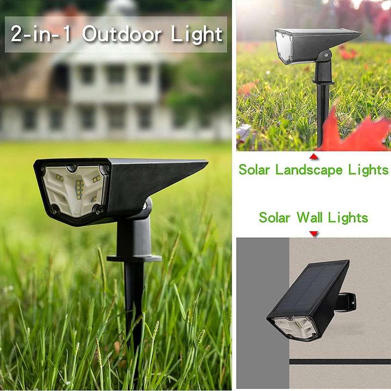 Solar Spot Lights Outdoor Solar Lights Landscape Spotlights 2 Pcs