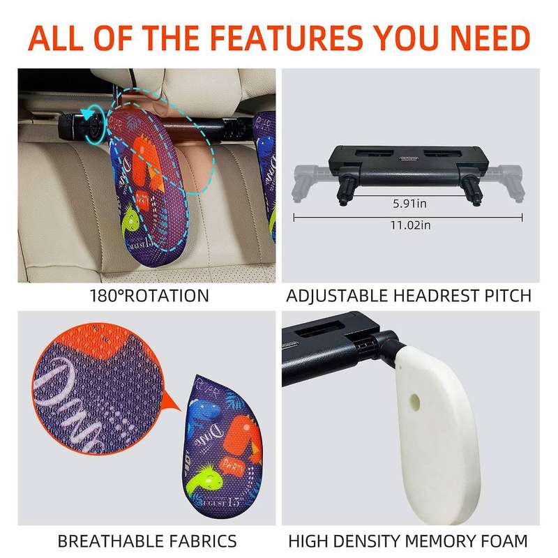 Car Headrest Neck Pillow Memory Foam Car Travel Sleeping Pillow
