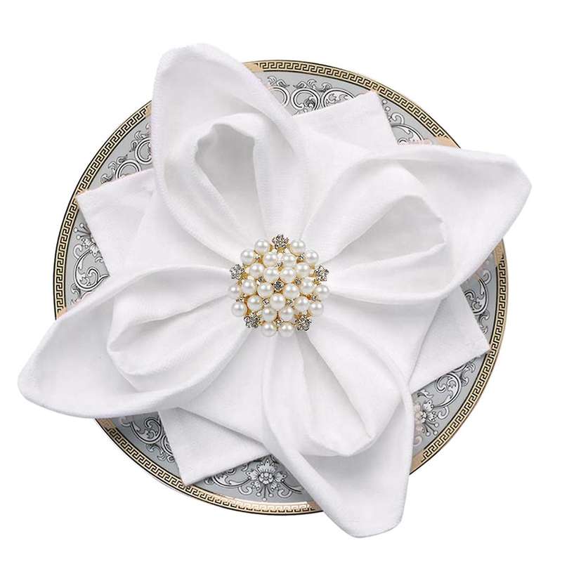8 Pack Starfish Rhinestone Napkin Ring for Wedding Party Table Dcor