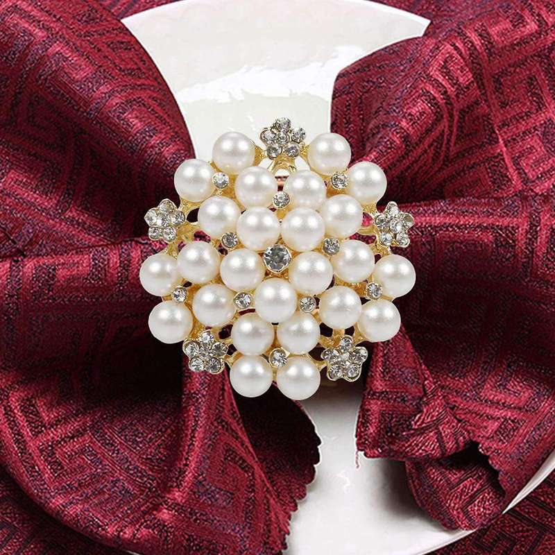 8 Pack Starfish Rhinestone Napkin Ring for Wedding Party Table Dcor