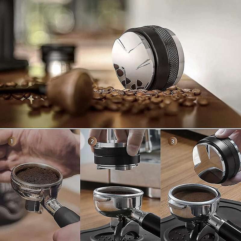 54mm Espresso Dosing Funnel,53 Mm Espresso Tamper Distributor Leveler