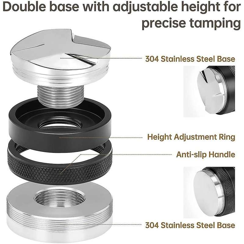 54mm Espresso Dosing Funnel,53 Mm Espresso Tamper Distributor Leveler