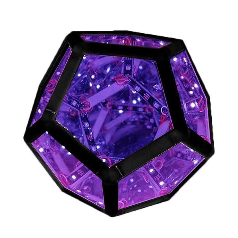 Creative Cool Infinite Dodecahedron Night Light Colored Art Lamp Desk