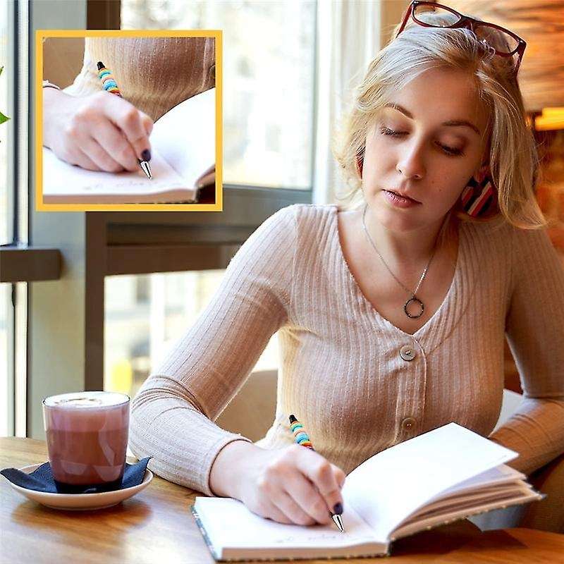 50pcs Plastic Beadable Pen Bulk Ballpoint Pen with 50 Refills Black