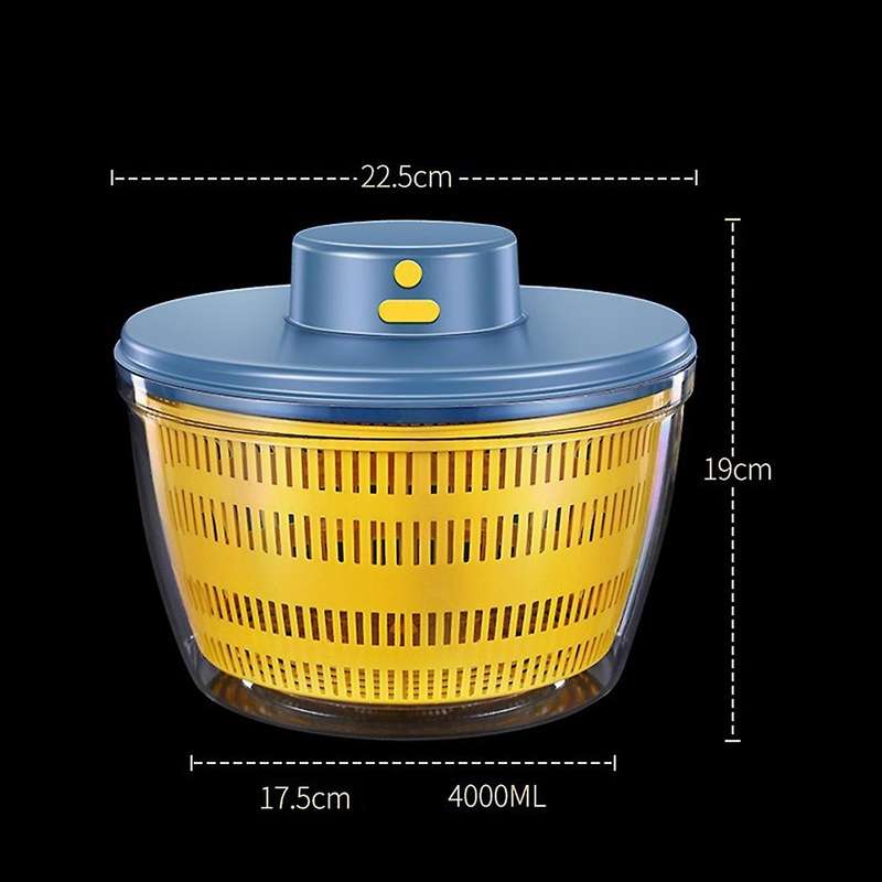 Salad Spinner Dehydrator Fruits Draining Usb Charing Kitchen Drainer