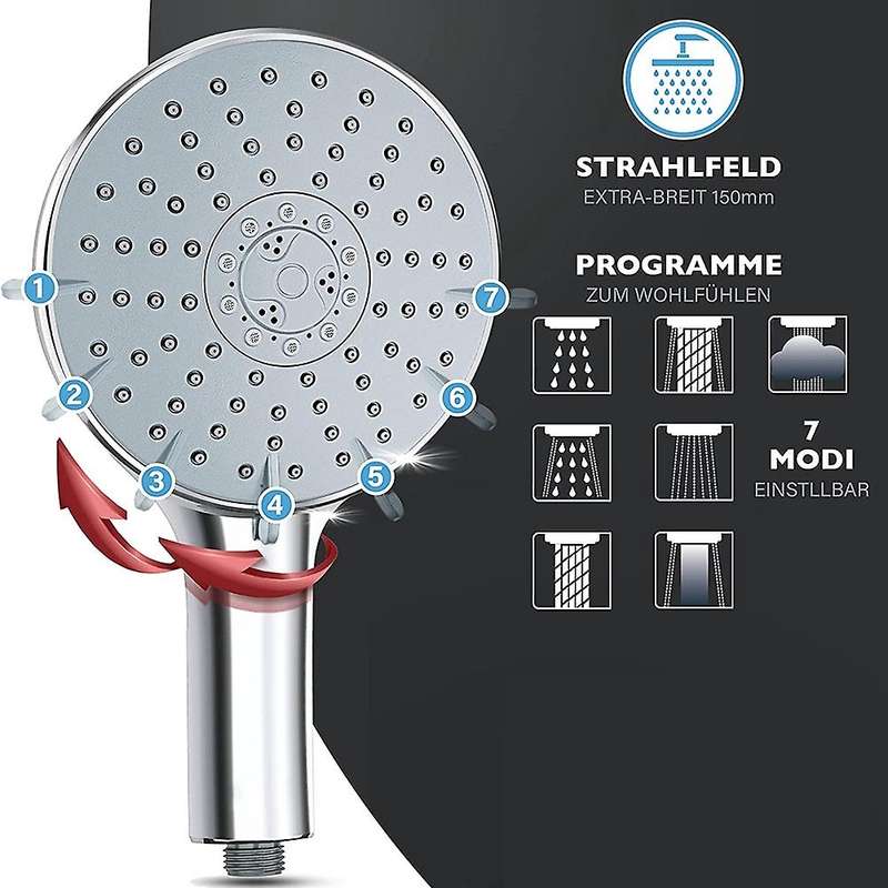 Shower Head with Hose Shower Head Including Water Limiter
