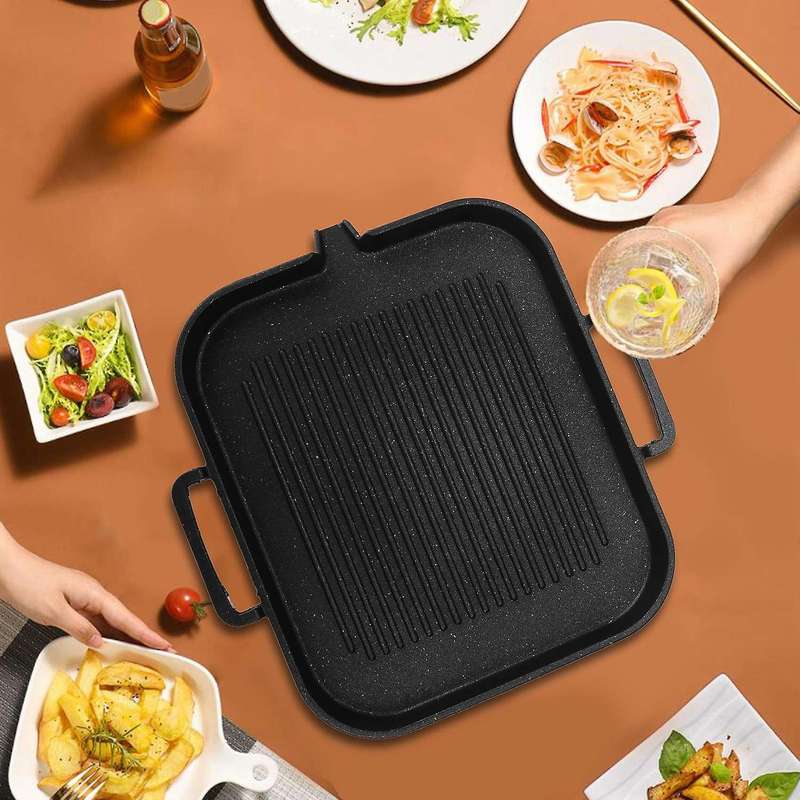 Induction Cooker Baking Square Barbecue Tray Non-stick Barbecue Pot