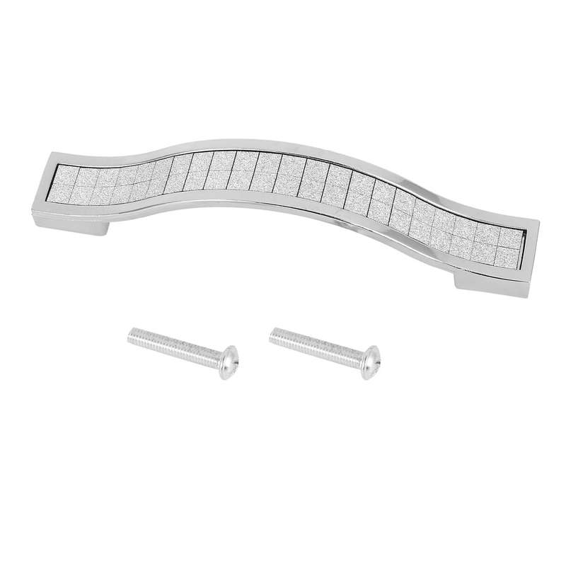 Crystal Zine-alloy Furniture Door Pull Handle (96mm-30pcs, Silver)