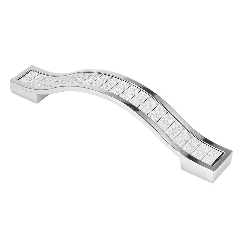Crystal Zine-alloy Furniture Door Pull Handle (96mm-30pcs, Silver)