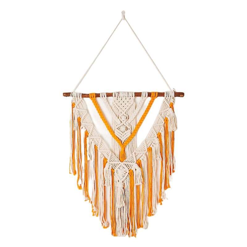 Hand-woven Color Macrame Bohemian Tapestry for Home Bedroom 60x75cm-d