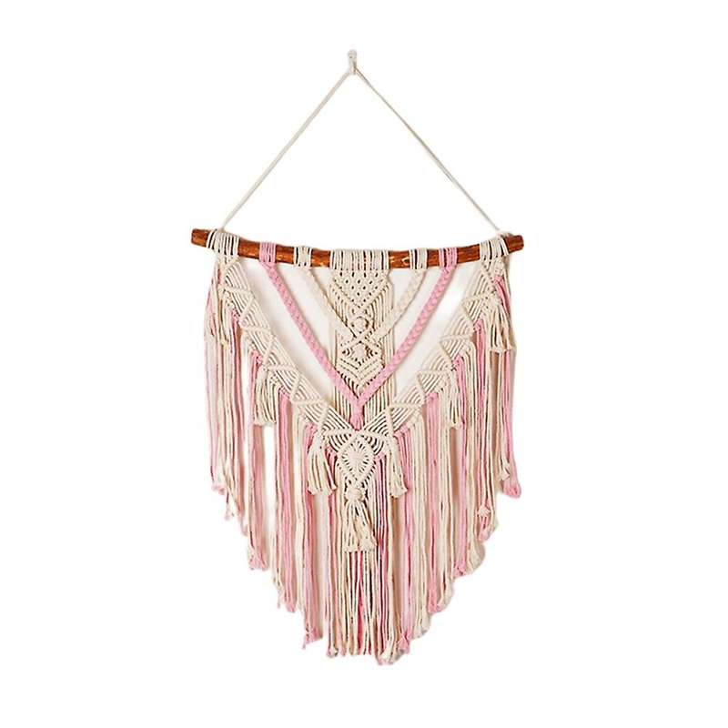 Hand-woven Color Macrame Bohemian Tapestry for Home Bedroom 60x75cm-c