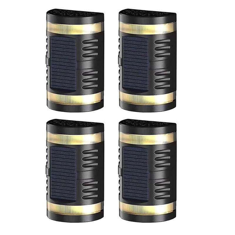 4 Pack Solar Lights Garden Solar Powered Wall Lights Warm Light