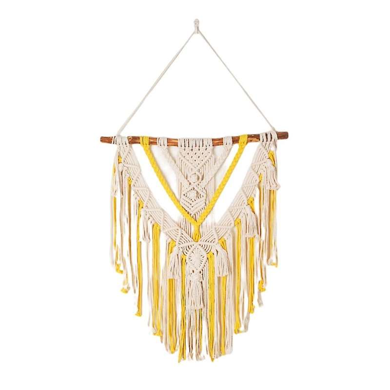 Hand-woven Color Macrame Bohemian Tapestry for Home Bedroom 60x75cm-b