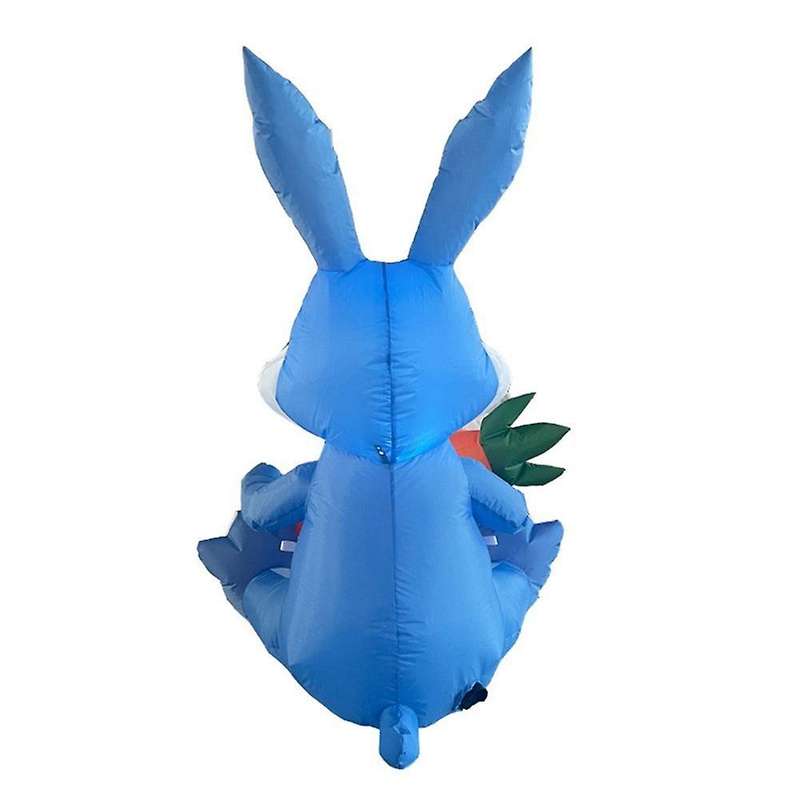 Led Light Up Inflatable Easter Cute Bunny Rabbit with Carrot-eu Plug