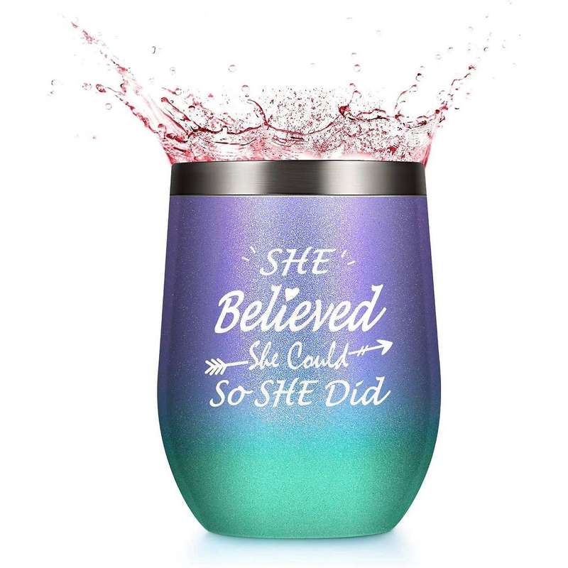 12 Oz Wine Tumbler,graduation Gifts for Her, Funny Birthday Gifts