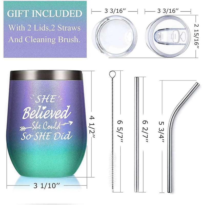 12 Oz Wine Tumbler,graduation Gifts for Her, Funny Birthday Gifts