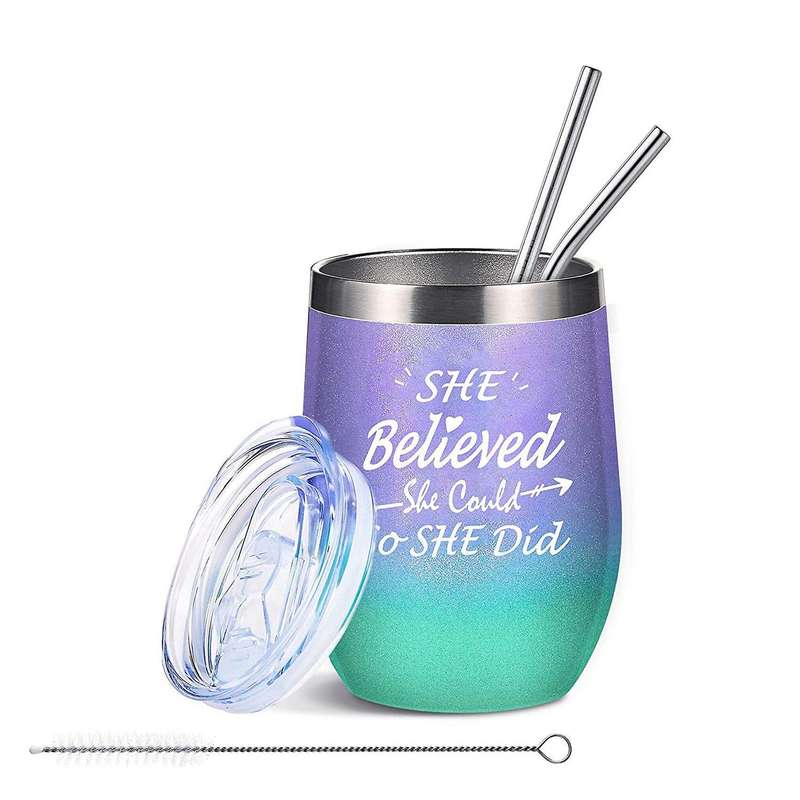 12 Oz Wine Tumbler,graduation Gifts for Her, Funny Birthday Gifts