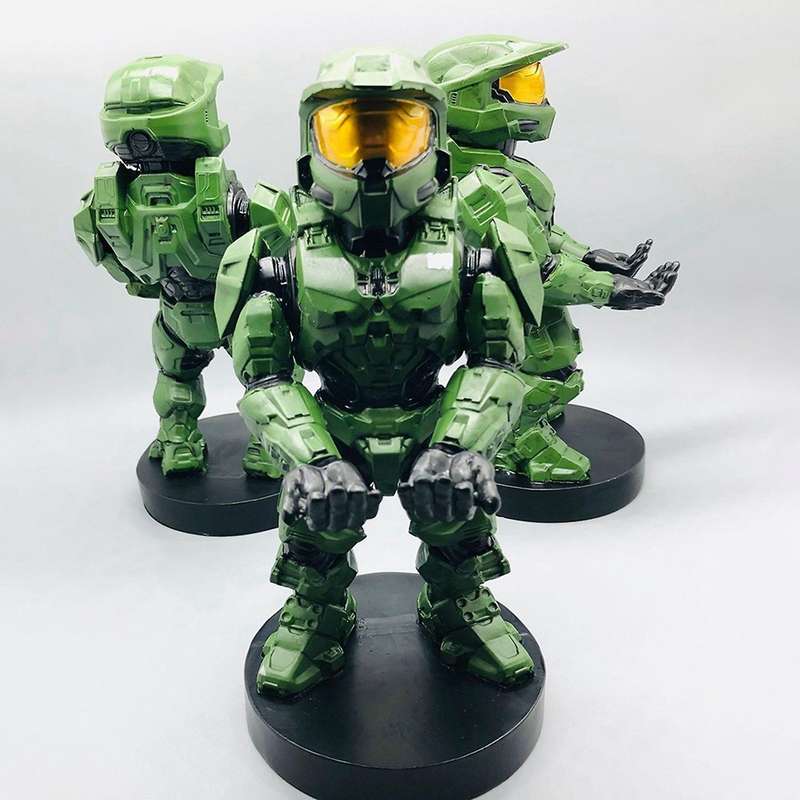 Green Soldier Mobile Phone Stand Armor Knight Robot Watch Drag